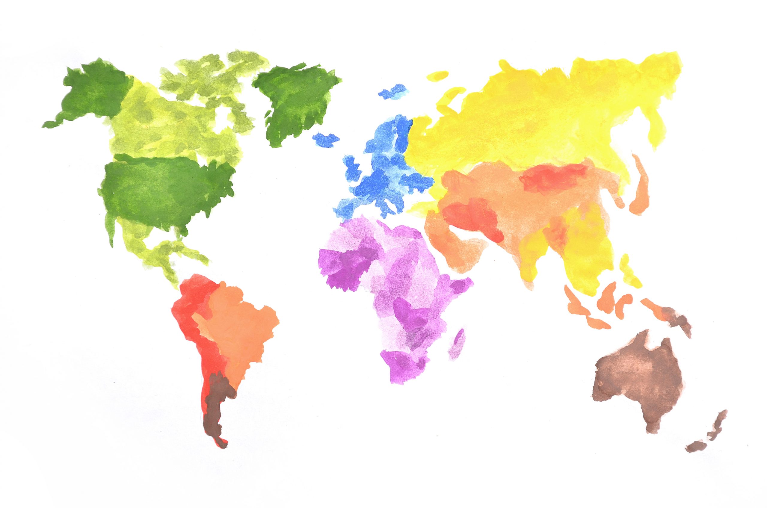 Mapa mundi en color